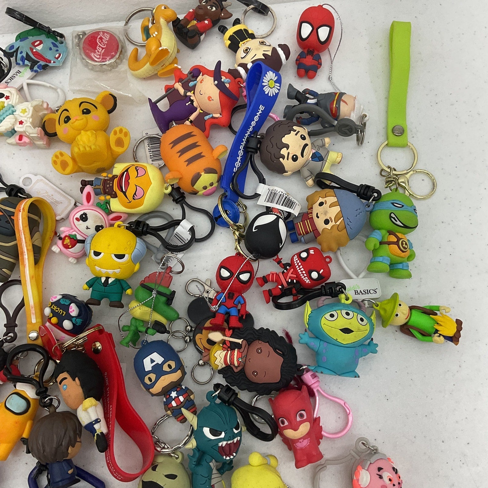 Funko Pop & Other Geeky Character Toy Figures Keychains Preowned LOT Mixed 4 lbs - Warehouse Toys