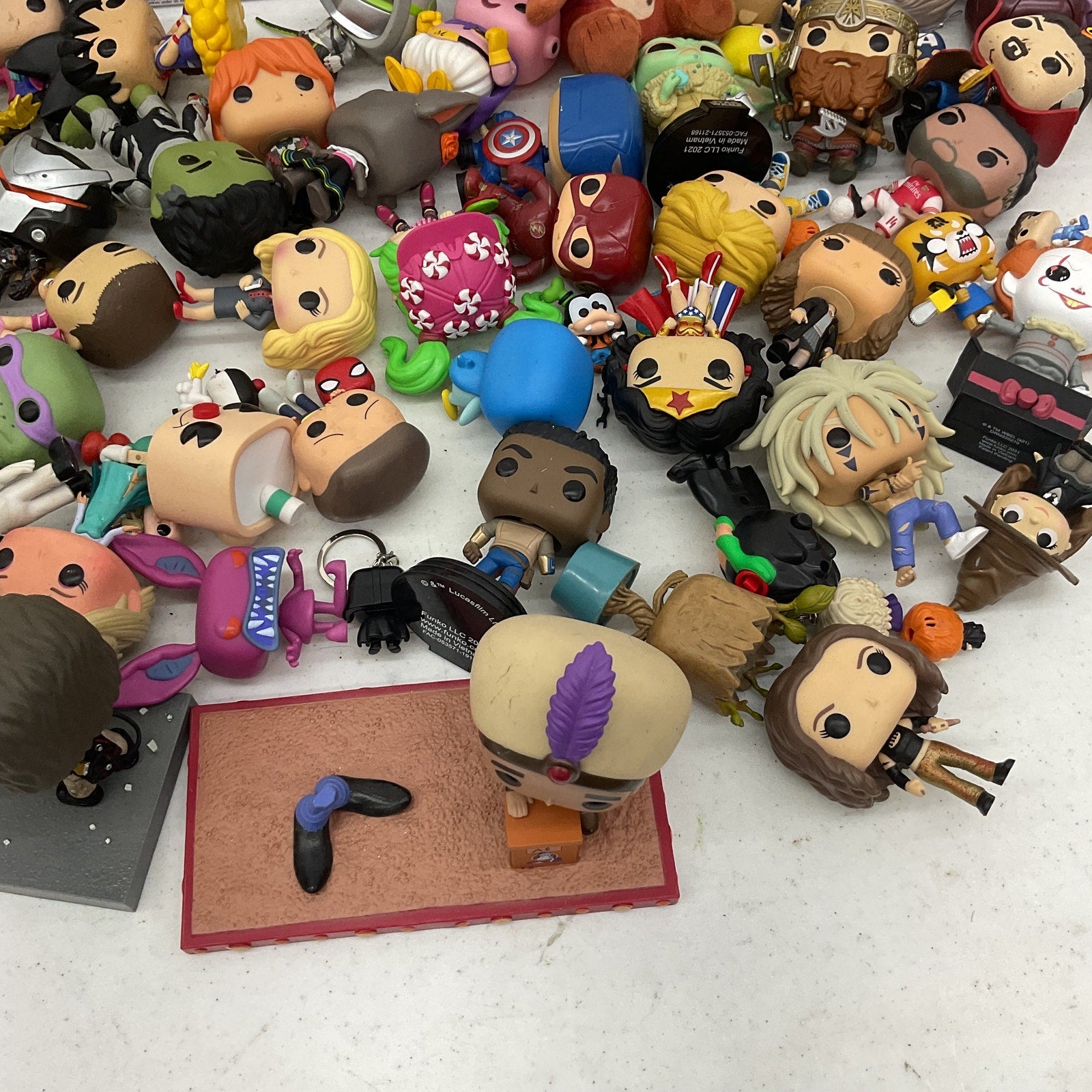 Funko Pop & Other Vinyl Designer Toy Figures Geeky Character 12 lbs Preowned LOT - Warehouse Toys