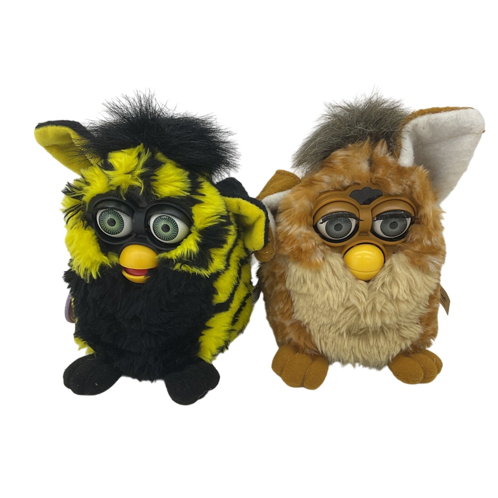 Furby Preowned Tiger Electronics Brand Black Yellow Toy Lot of 2 Not Tested - Warehouse Toys