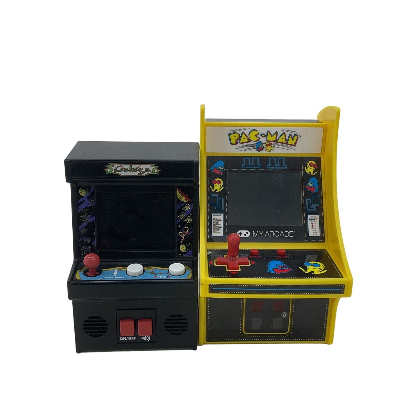 Galaga and Pacman Video Game table top hand held Console games NOT TESTED - Warehouse Toys