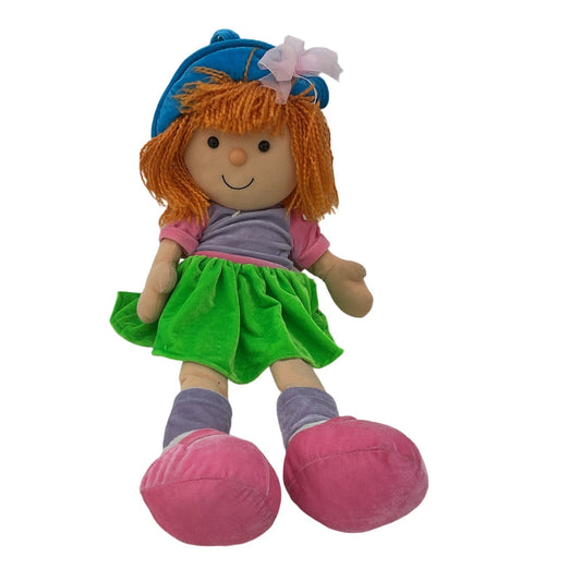 Goffa Cute Colorful Ragdoll Little Girl in Hat Floppy Plush Doll - Warehouse Toys