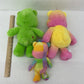 Green Care Bears Stuffed Animal Plush Lot Green Clover Pink Heart - Warehouse Toys