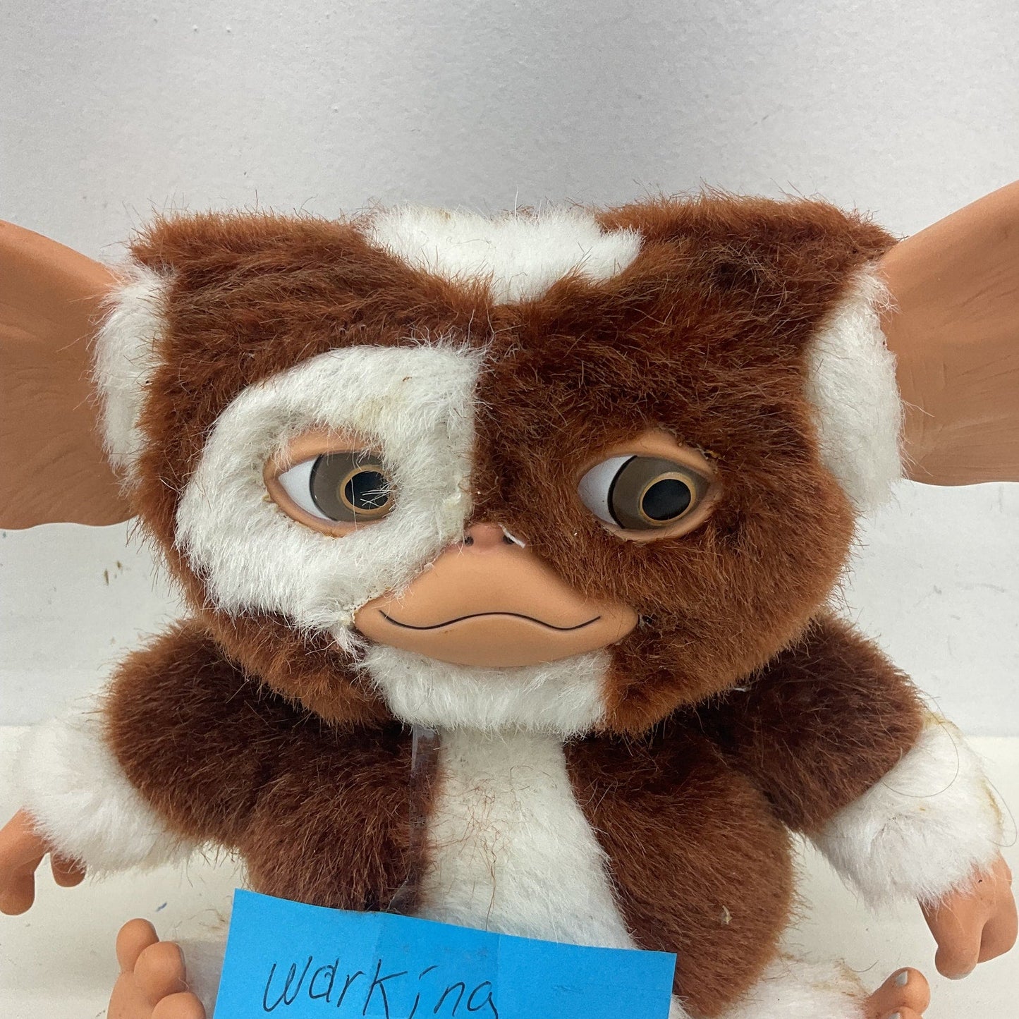 Gremlins Mogwai Brown White Gizmo Plush Doll Electronic UNTESTED - Warehouse Toys