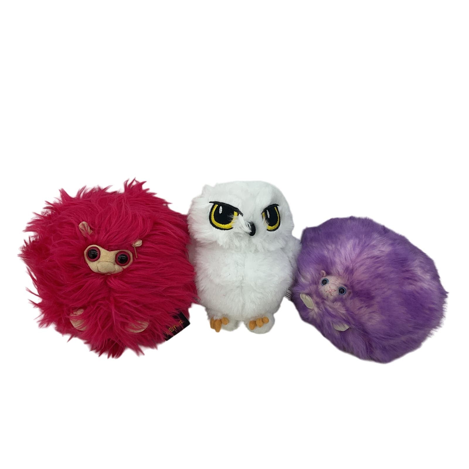 Harry Potter White Owl Purple Pink Pygmy Puff Plush Character Toys Stuffed - Warehouse Toys