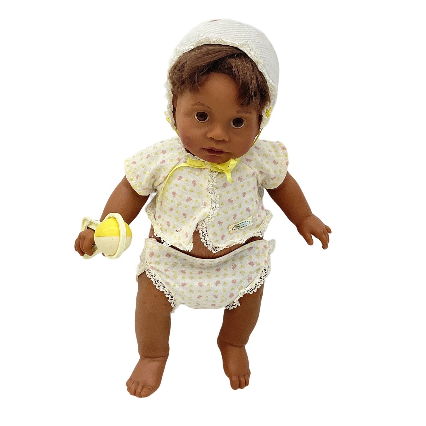 Hasbro Real Baby Doll Vintage 1986 by Judith Turner Tanned Skin Brunette Hair - Warehouse Toys