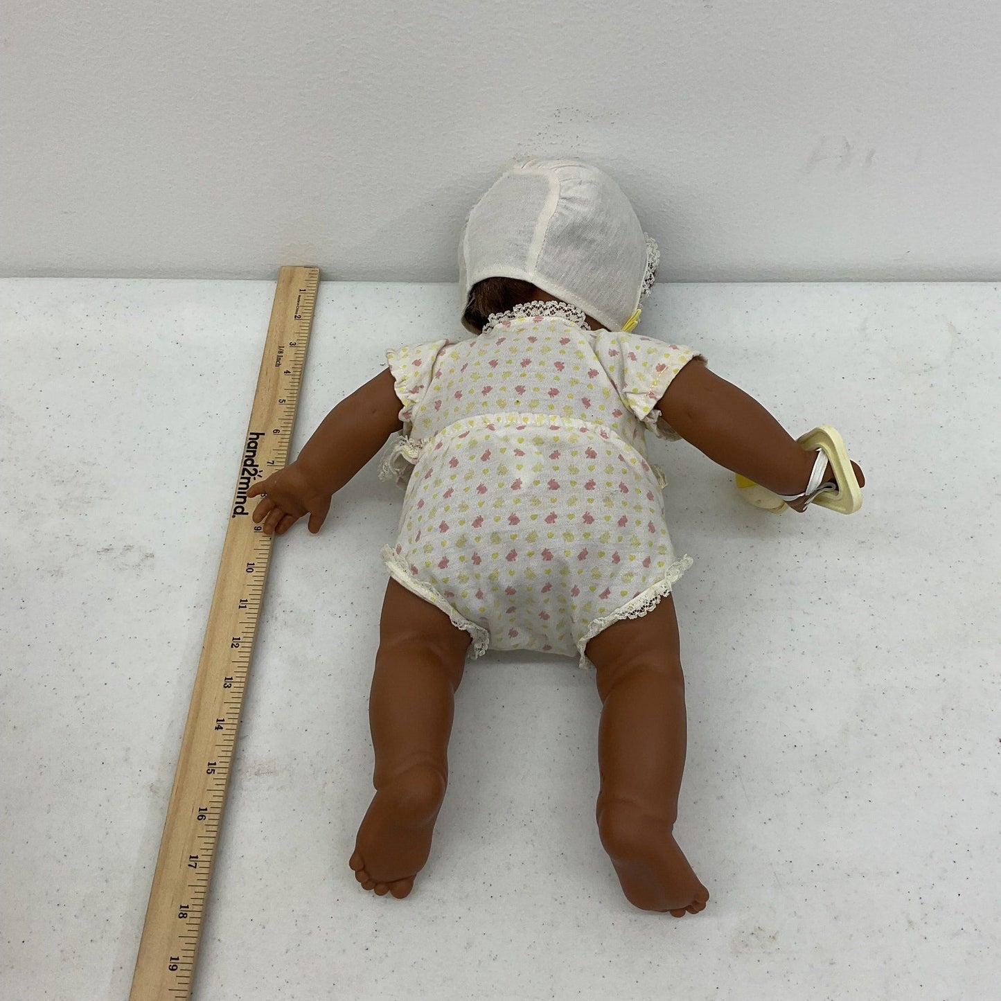 Hasbro Real Baby Doll Vintage 1986 by Judith Turner Tanned Skin Brunette Hair - Warehouse Toys