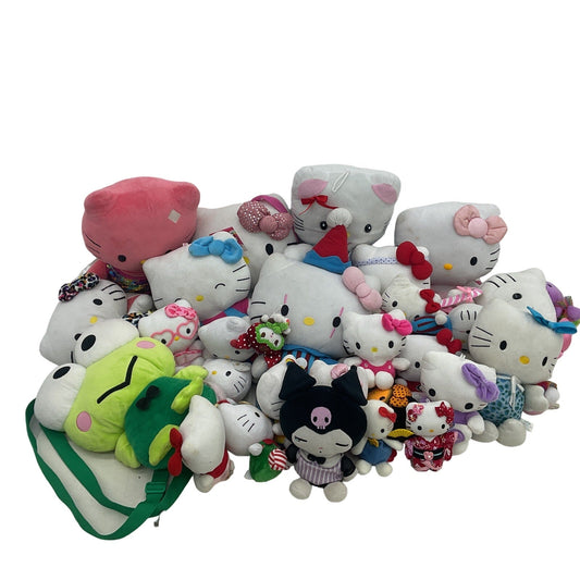 Hello Kitty 13 LBS Lot Sanrio White Pink Mulitcolor Cute Plush Toys - Warehouse Toys