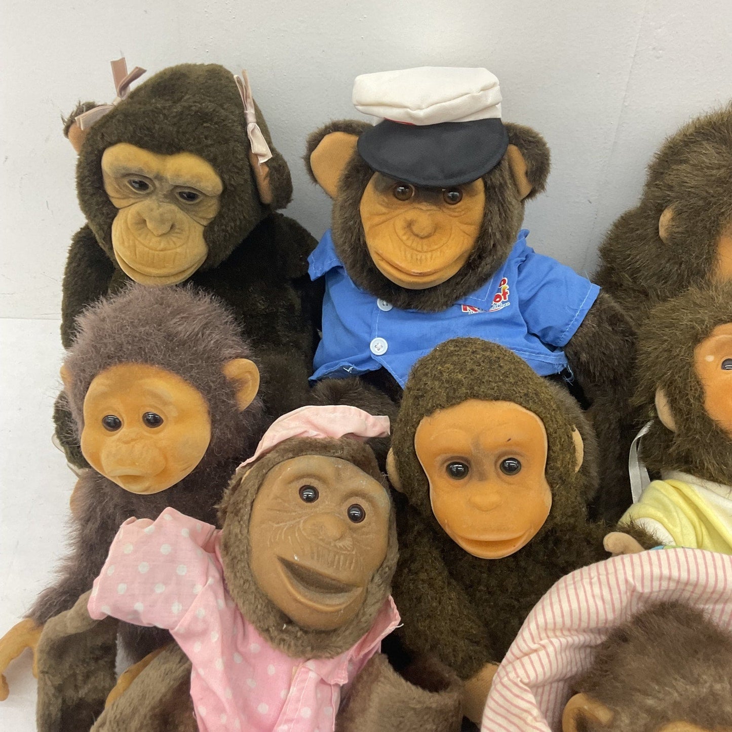 Hosung Little Monkey Lost & Others Flocked Face Monkey Chimp Plush Dolls LOT 5lb - Warehouse Toys