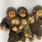 Hosung Little Monkey Lost & Others Flocked Face Monkey Chimp Plush Dolls LOT - Warehouse Toys