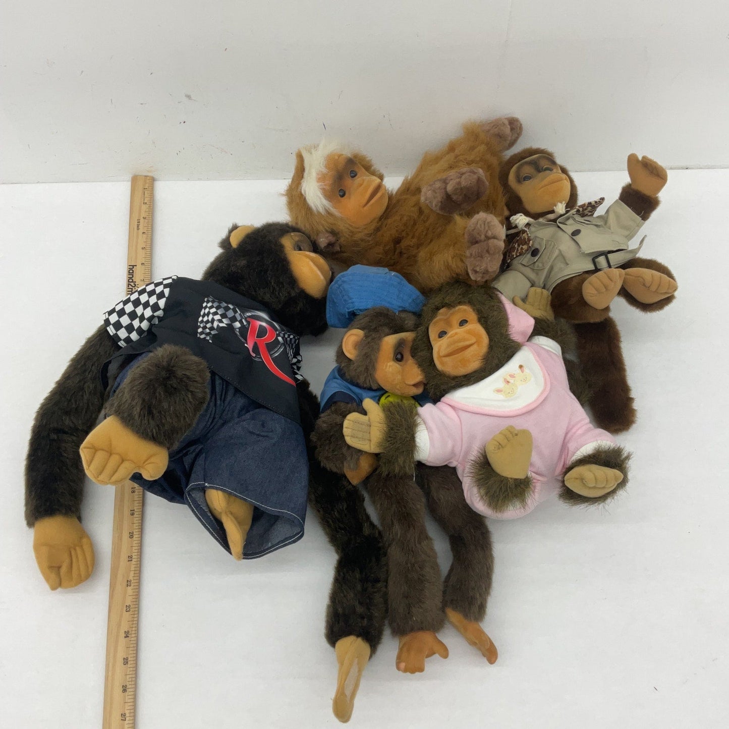 Hosung Little Monkey Lost & Others Flocked Face Monkey Chimp Plush Dolls Puppets - Warehouse Toys