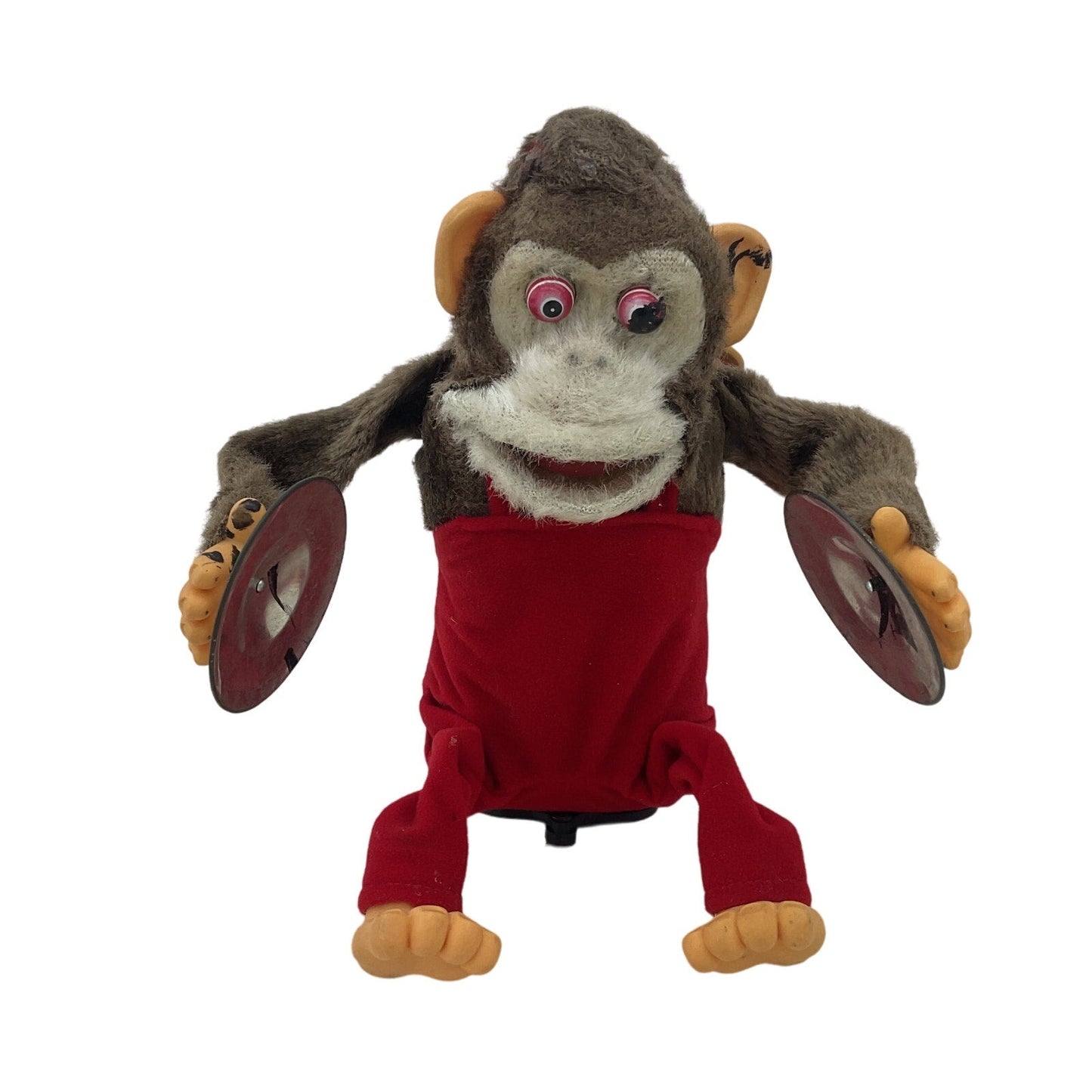 Hsin - Chi Vintage Cymbal Clashing Monkey Electronic Doll UNTESTED Spooky Chimp - Warehouse Toys