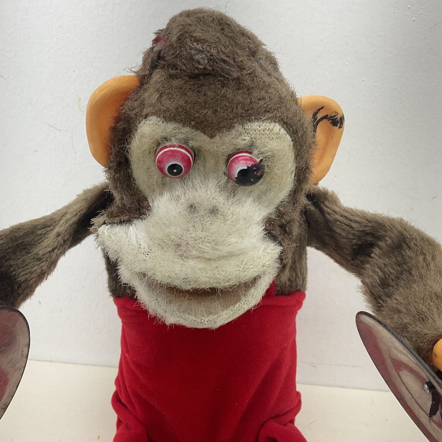 Hsin - Chi Vintage Cymbal Clashing Monkey Electronic Doll UNTESTED Spooky Chimp - Warehouse Toys