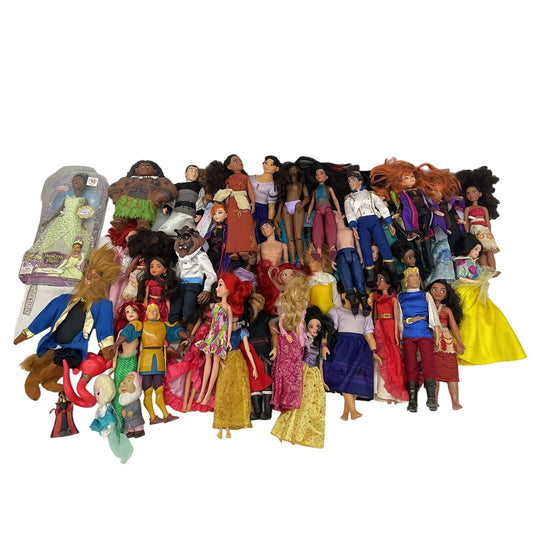 HUGE 18 lbs! LOT Disney Prince Princess Fashion Play Dolls Preowned Mixed Ariel - Warehouse Toys