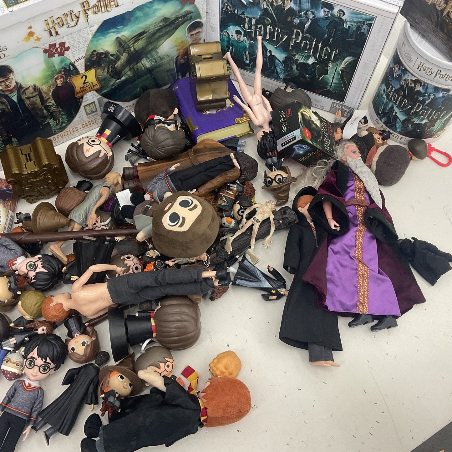 HUGE 23 lbs Harry Potter Wizard Toys Character Figures Puzzles Toy Preowned LOT - Warehouse Toys