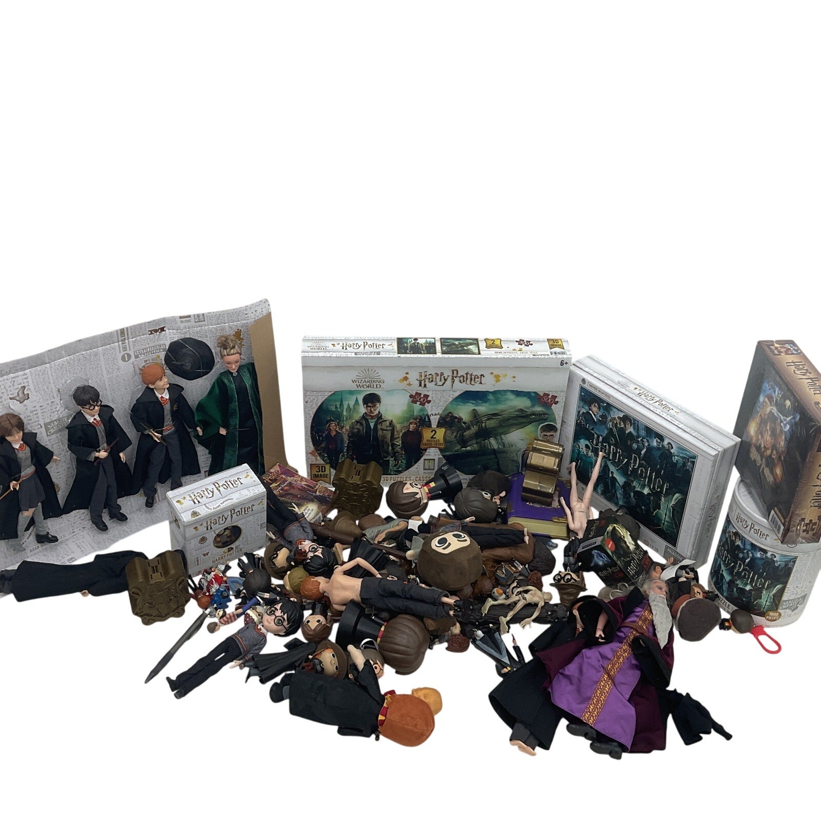 HUGE 23 lbs Harry Potter Wizard Toys Character Figures Puzzles Toy Preowned LOT - Warehouse Toys