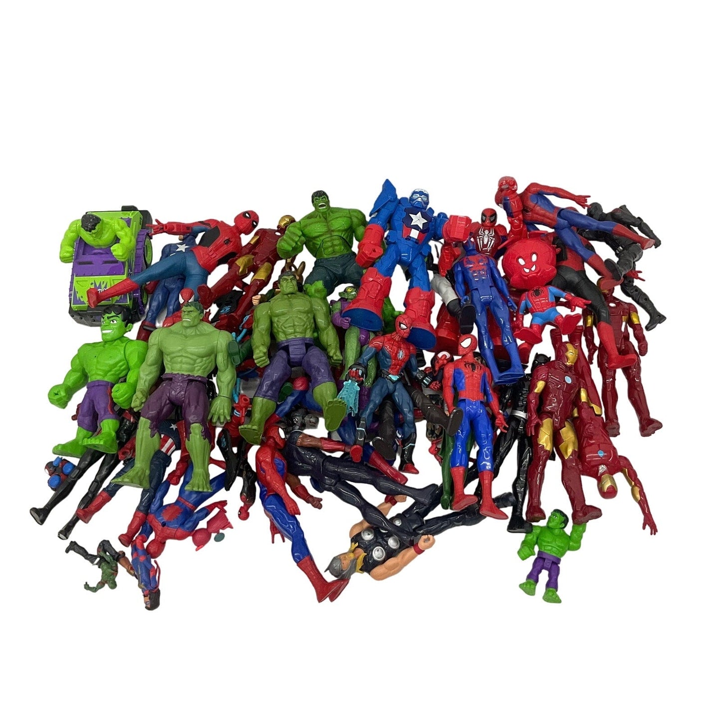 HUGE 23 lbs LOT Super Hero Avengers Marvel Spiderman Action Figures Toys - Warehouse Toys