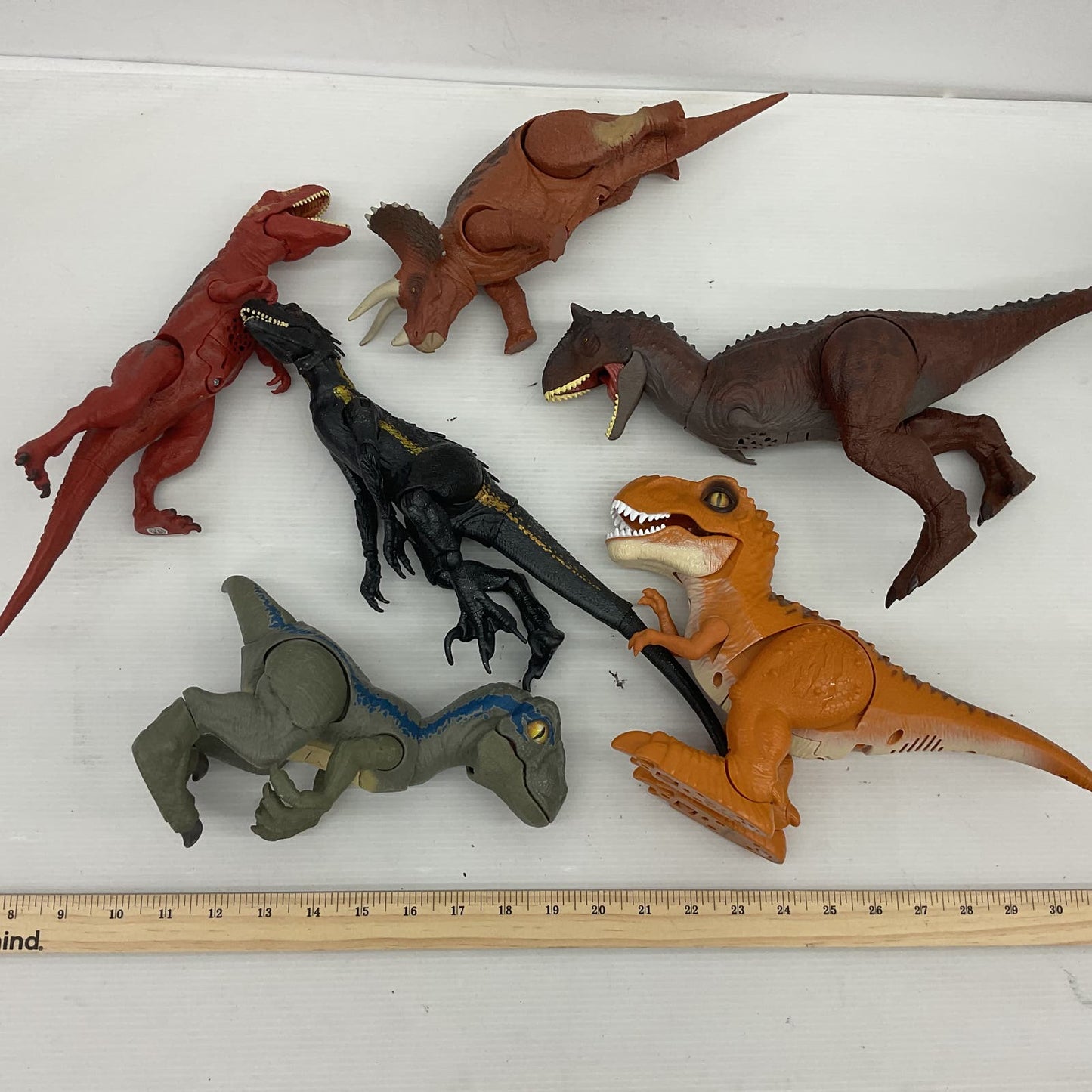 HUGE 24lb LOT Jurassic Park World & Other Dinosaur Action Figures Boy Toys Used - Warehouse Toys