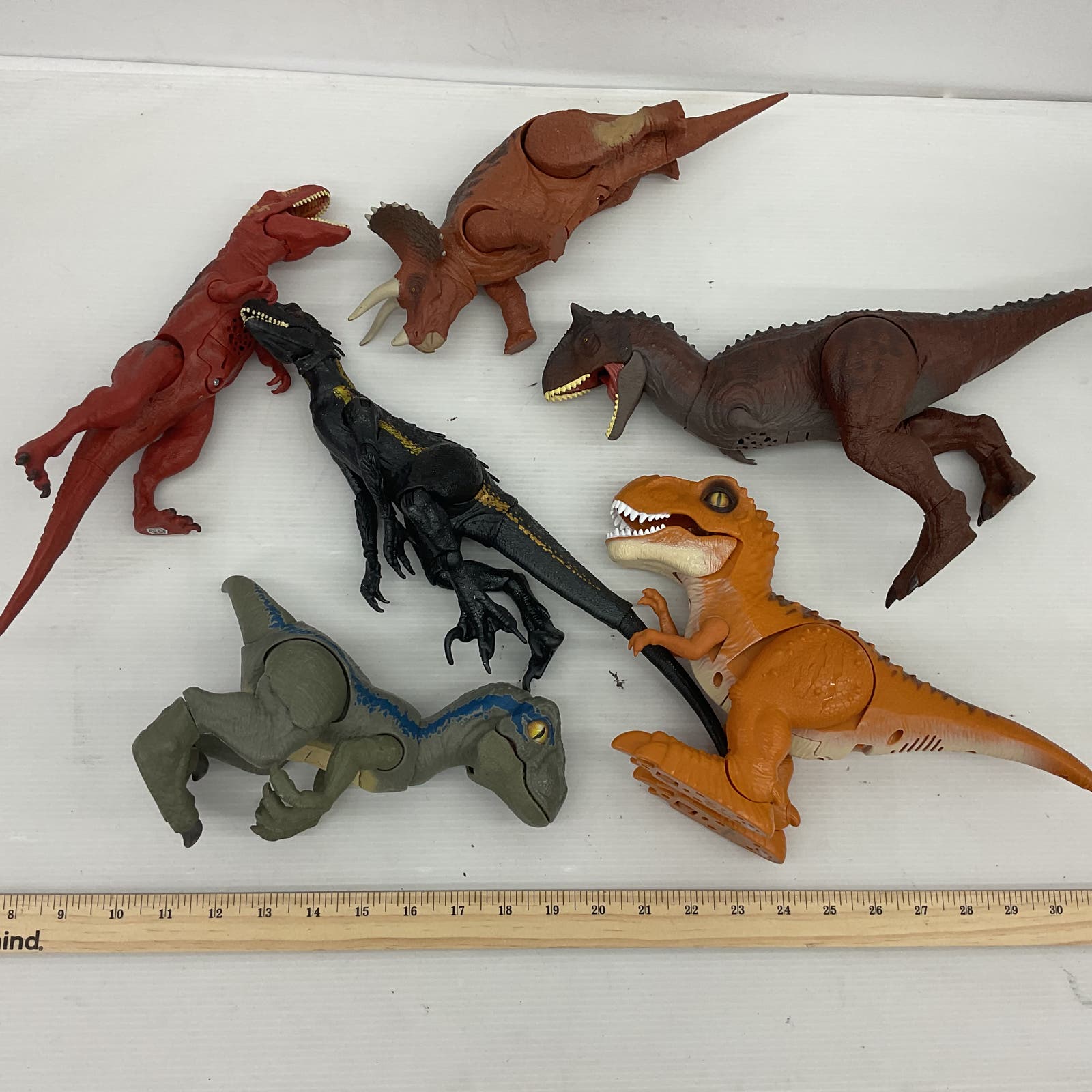 HUGE 24lb LOT Jurassic Park World & Other Dinosaur Action Figures Boy Toys Used - Warehouse Toys