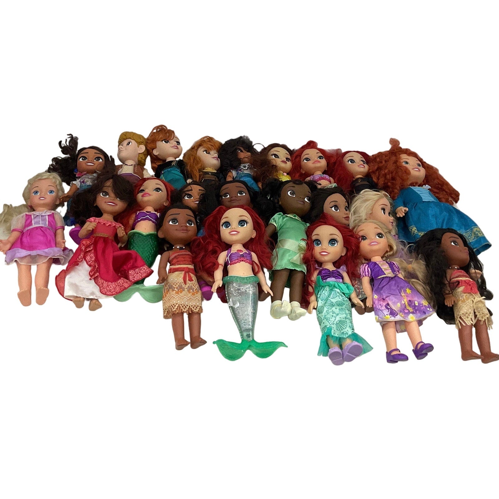 HUGE 27 lbs LOT Disney Princess Baby Play Dolls Preowned Mixed Toys Ariel - Warehouse Toys