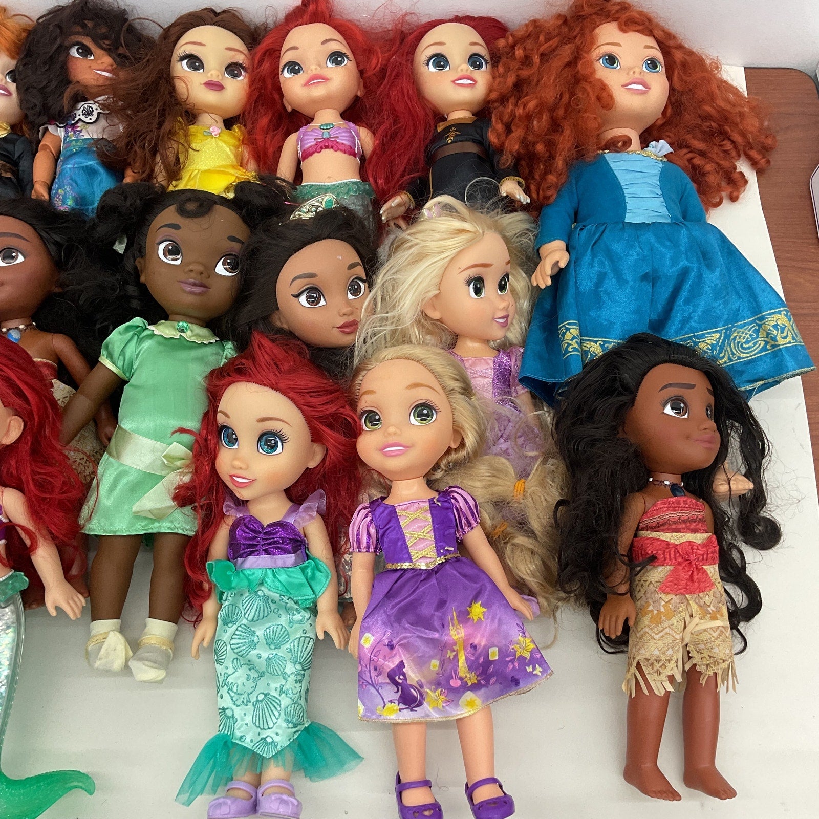 HUGE 27 lbs LOT Disney Princess Baby Play Dolls Preowned Mixed Toys Ariel - Warehouse Toys