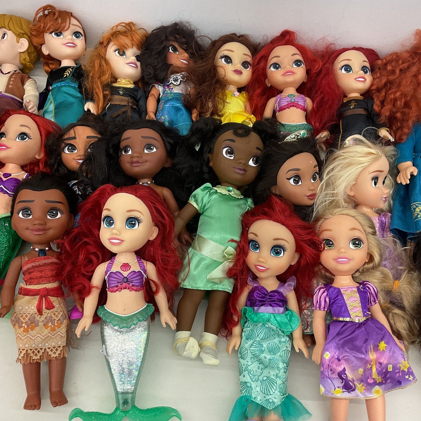 HUGE 27 lbs LOT Disney Princess Baby Play Dolls Preowned Mixed Toys Ariel - Warehouse Toys