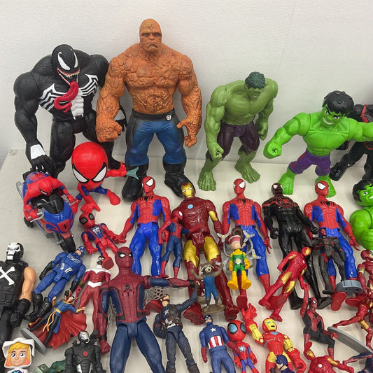 HUGE 39 lbs Super Hero Action Figures LOT Spiderman Venom Thing Avengers Used - Warehouse Toys