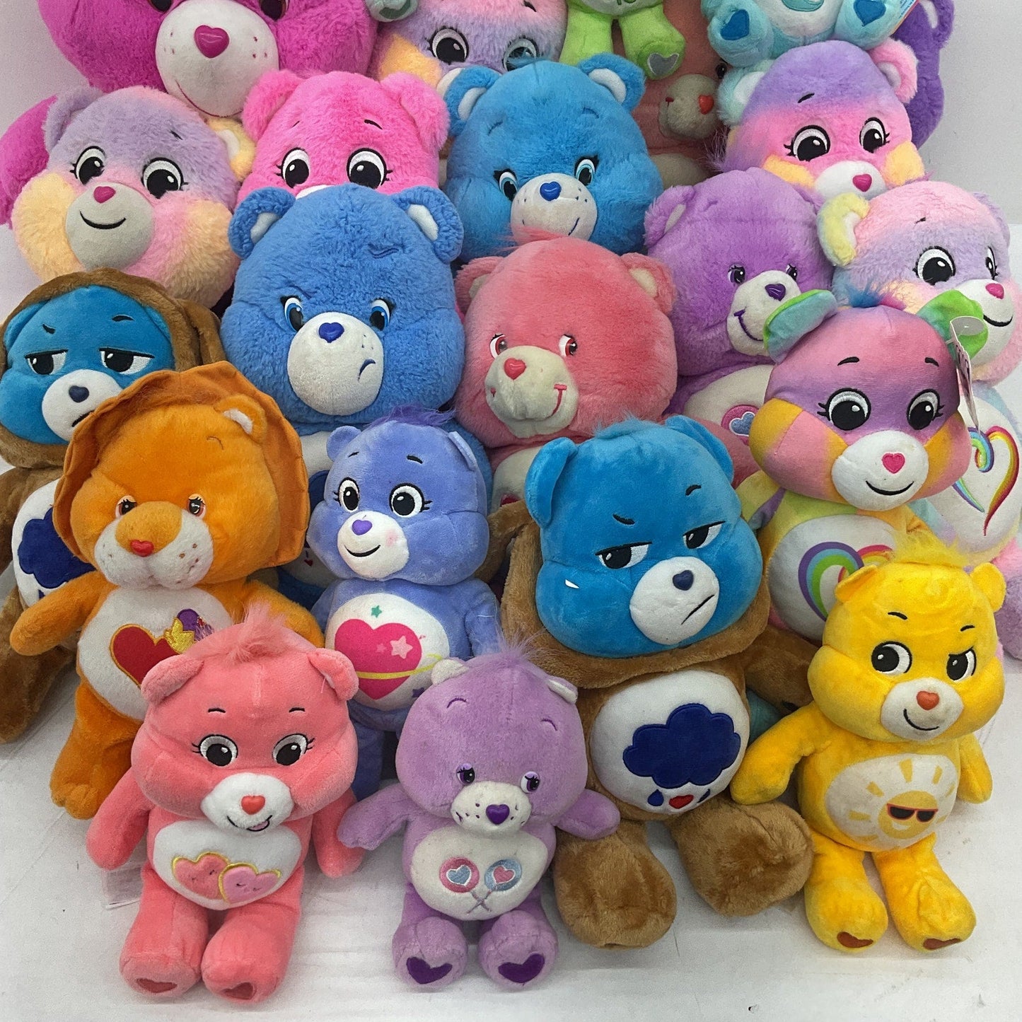 HUGE LOT 13 lbs Mixed Care Bears Character Plush Dolls Preowned Funshine Grumpy - Warehouse Toys