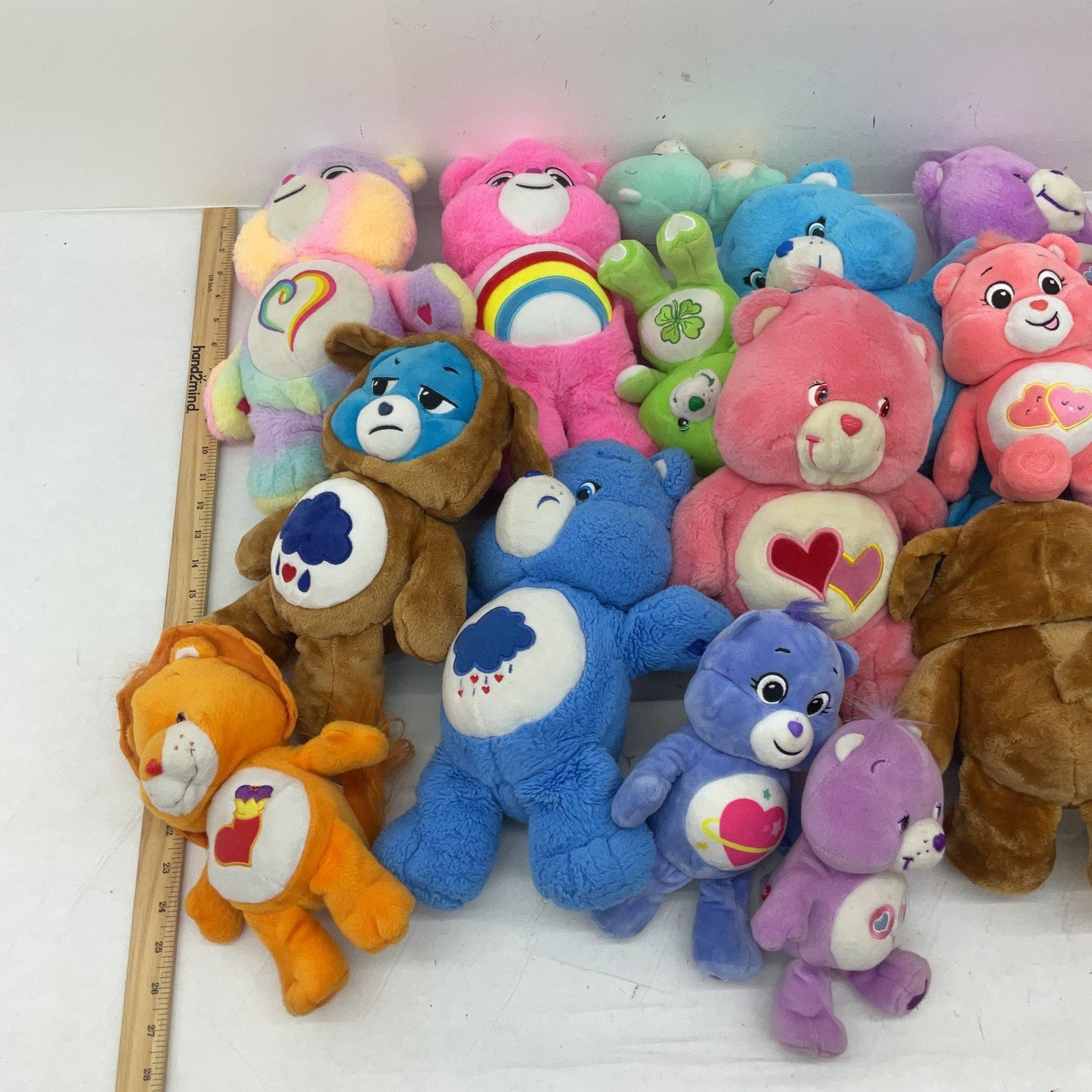 HUGE LOT 13 lbs Mixed Care Bears Character Plush Dolls Preowned Funshine Grumpy - Warehouse Toys