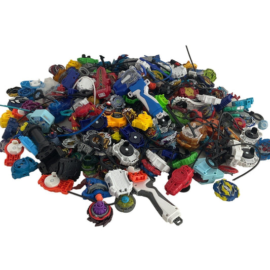 HUGE LOT 15 lbs Beyblades Toy Figures Accessories Parts Preowned Mixed Assorted - Warehouse Toys