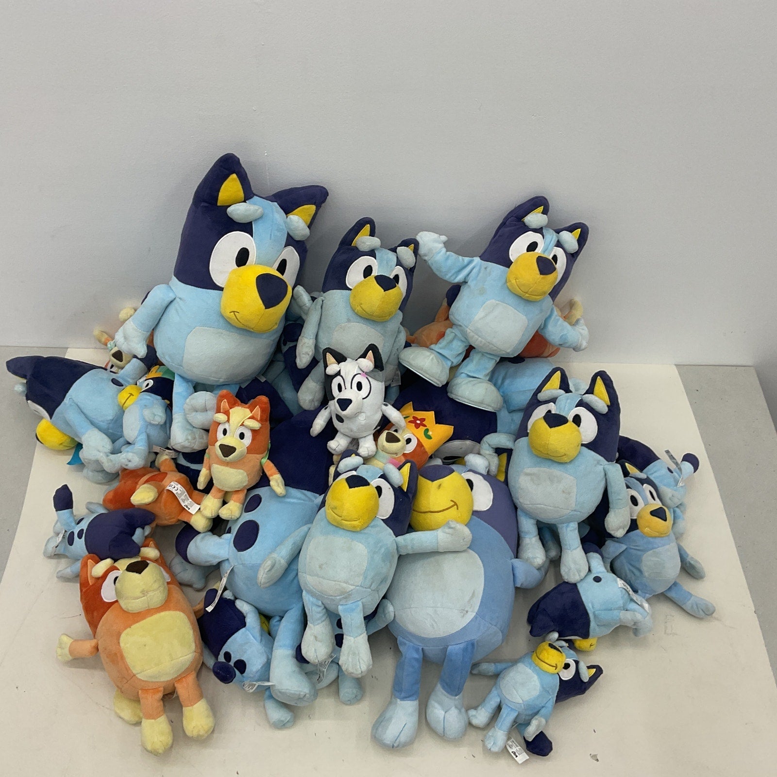 HUGE LOT 15 lbs Bluey Character Plush Dolls Toys Chloe Bingo Dog Cartoon Loose - Warehouse Toys