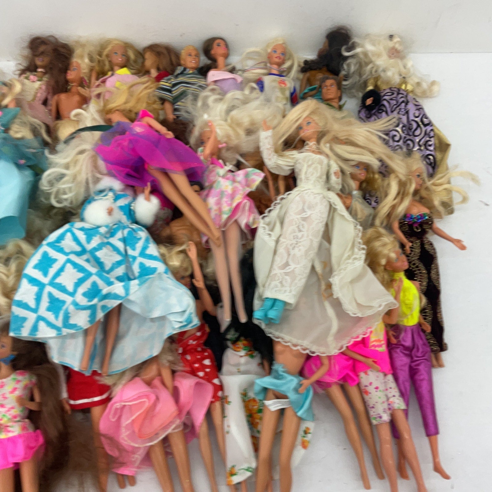 HUGE LOT 15 lbs Vintage Mattel Barbie Ken & Others Fashion Play Dolls Preowned - Warehouse Toys