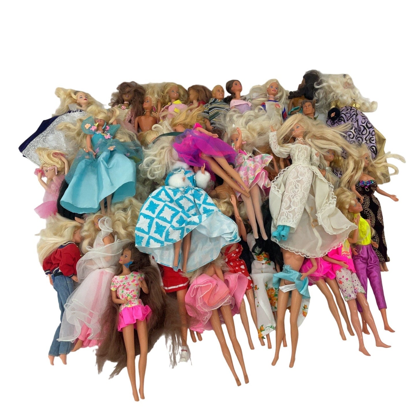 HUGE LOT 15 lbs Vintage Mattel Barbie Ken & Others Fashion Play Dolls Preowned - Warehouse Toys