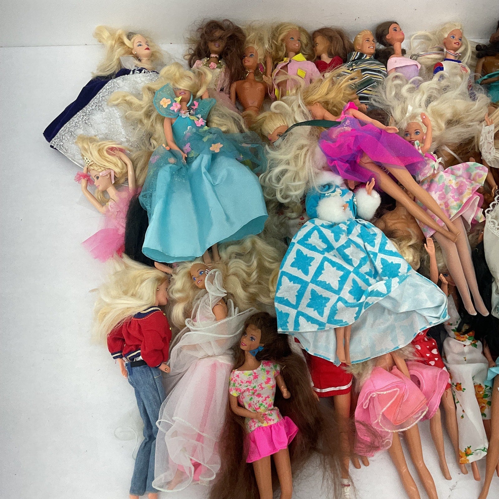 HUGE LOT 15 lbs Vintage Mattel Barbie Ken & Others Fashion Play Dolls Preowned - Warehouse Toys