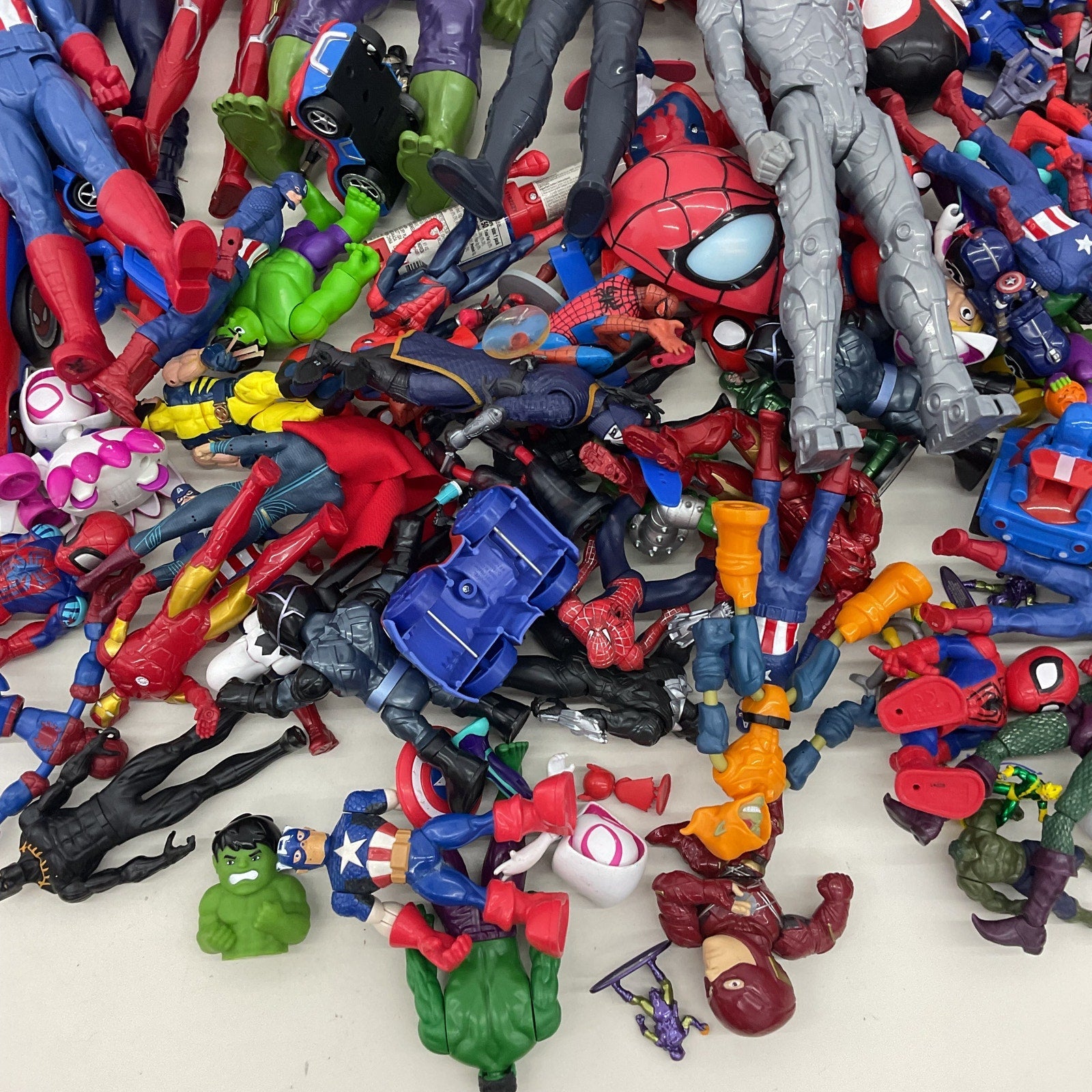 HUGE LOT 17+ lbs Marvel Action Figures Super Heroes Spiderman Spider Gwen GOTG - Warehouse Toys