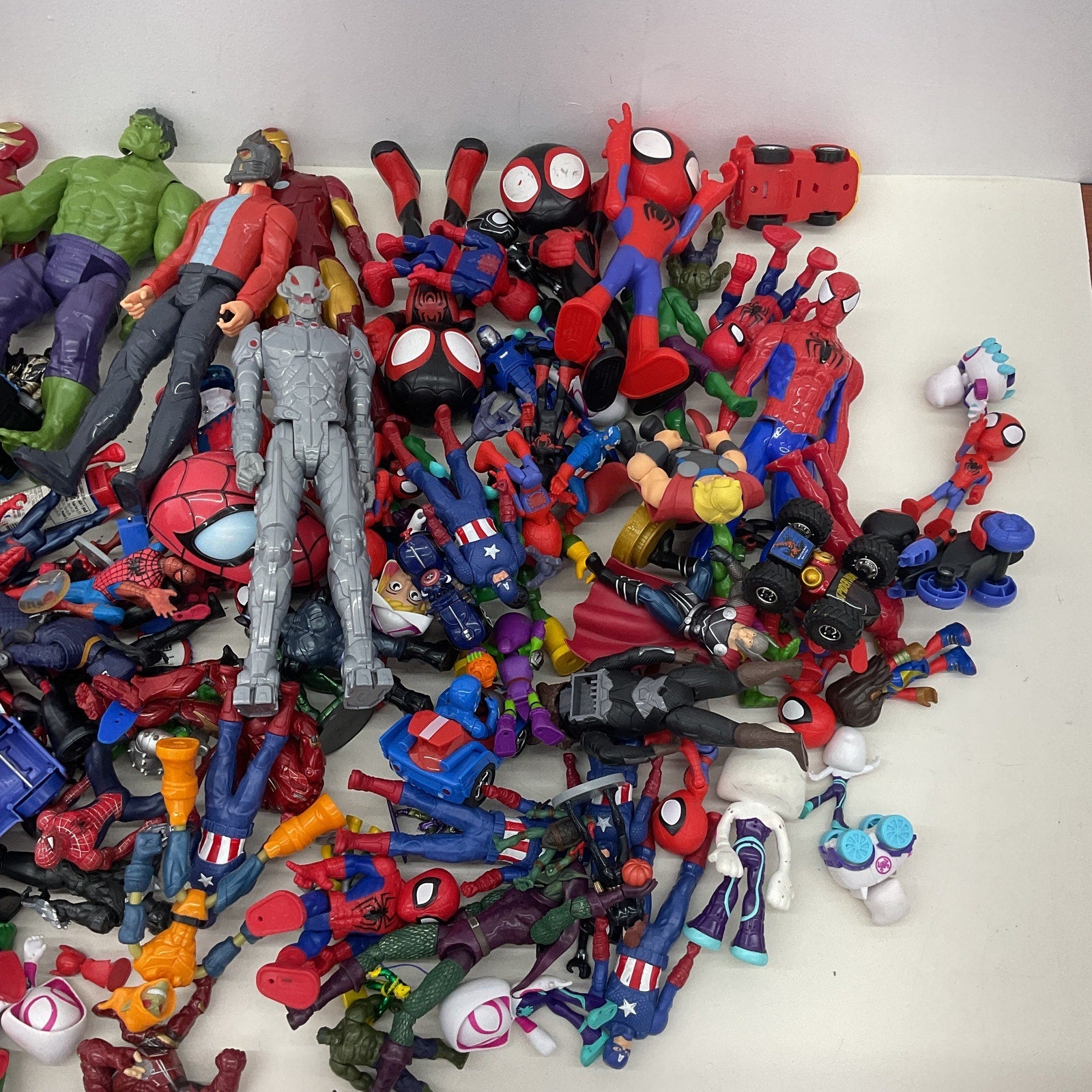 HUGE LOT 17+ lbs Marvel Action Figures Super Heroes Spiderman Spider Gwen GOTG - Warehouse Toys