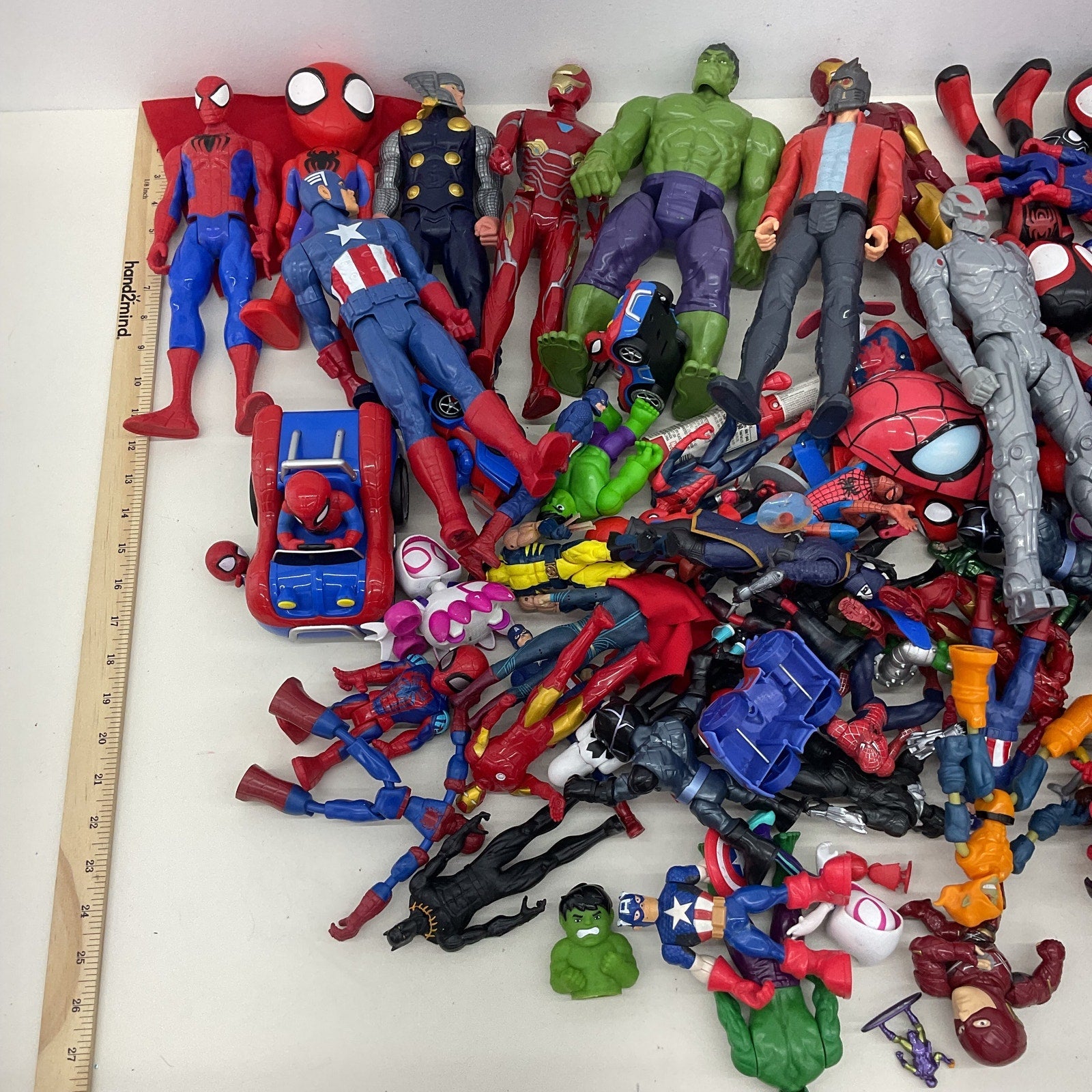 HUGE LOT 17+ lbs Marvel Action Figures Super Heroes Spiderman Spider Gwen GOTG - Warehouse Toys