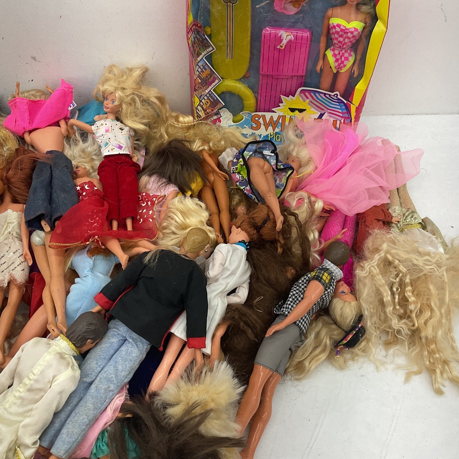 HUGE LOT 17 lbs Vintage Mattel Barbie Ken & Others Fashion Play Dolls Preowned - Warehouse Toys