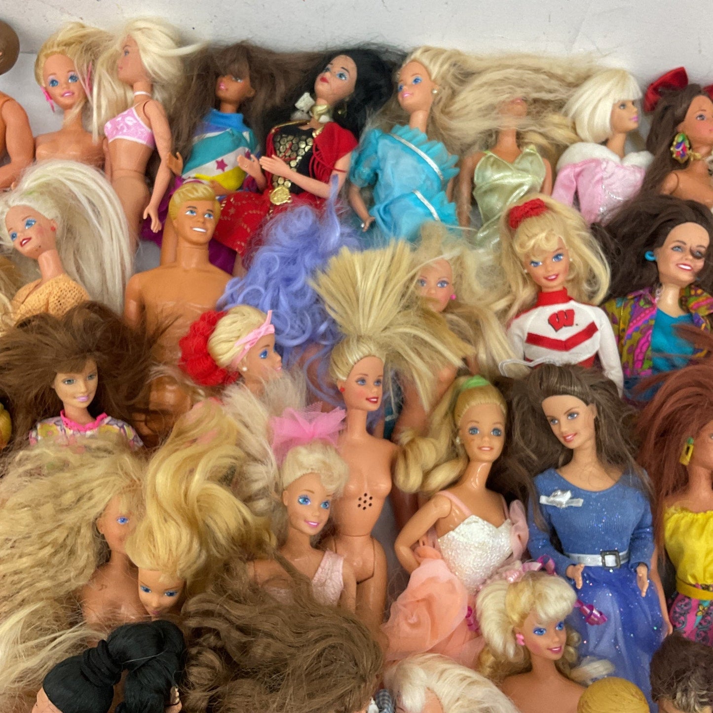 HUGE LOT 20 lbs Vintage Mattel Barbie Ken & Others Fashion Play Dolls Preowned - Warehouse Toys