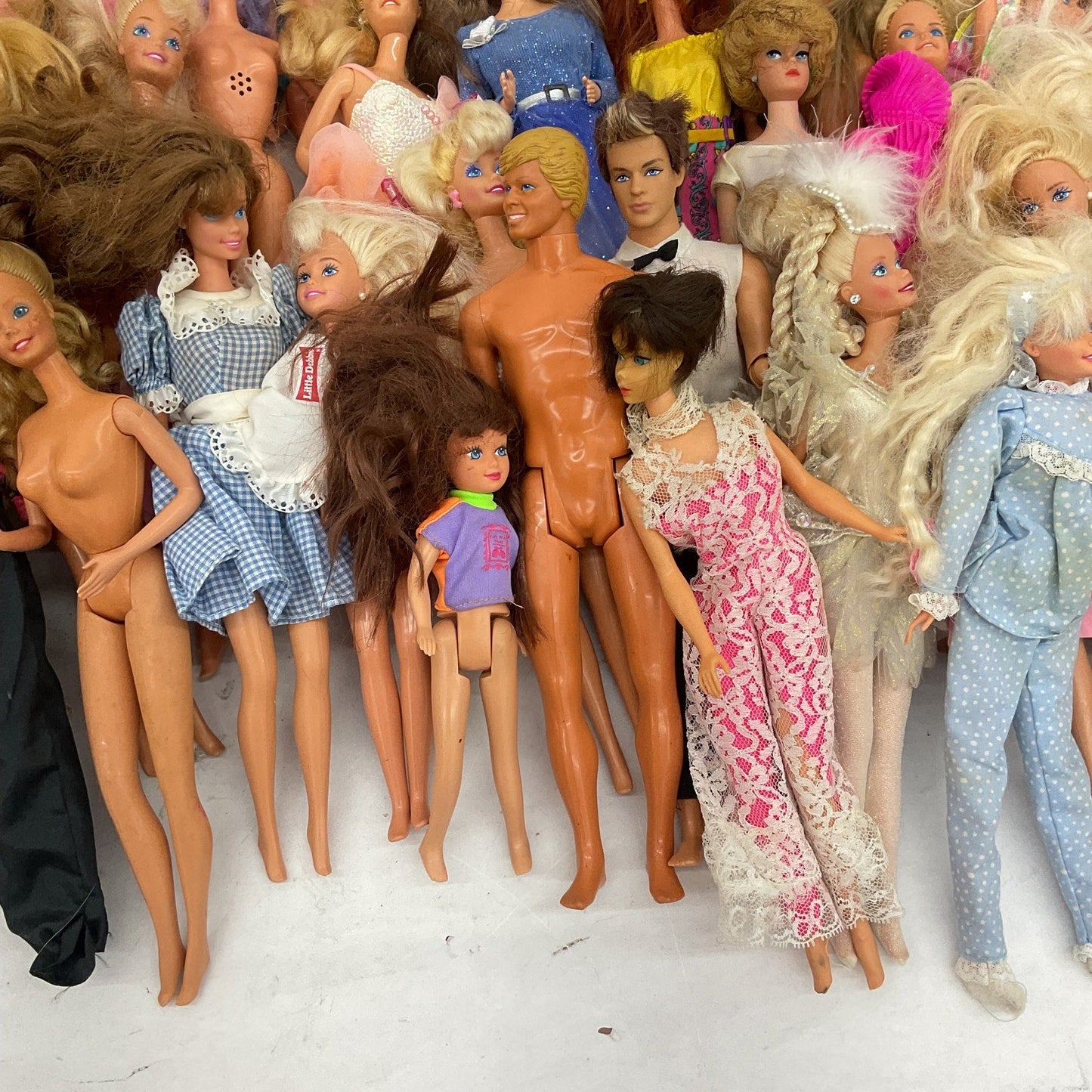 HUGE LOT 20 lbs Vintage Mattel Barbie Ken & Others Fashion Play Dolls Preowned - Warehouse Toys