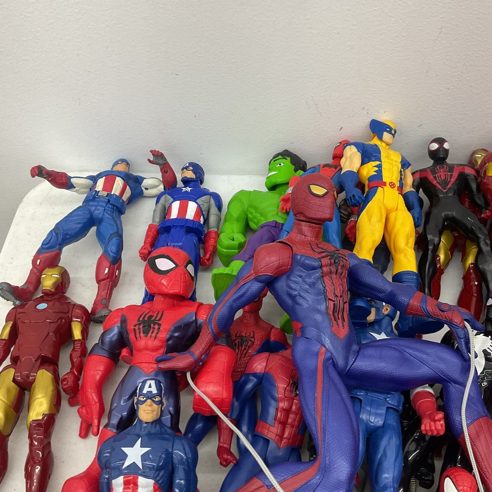 Huge LOT 24 LBS Marvel Avengers Spider - Man Wolverine Iron Man Action Figures - Warehouse Toys