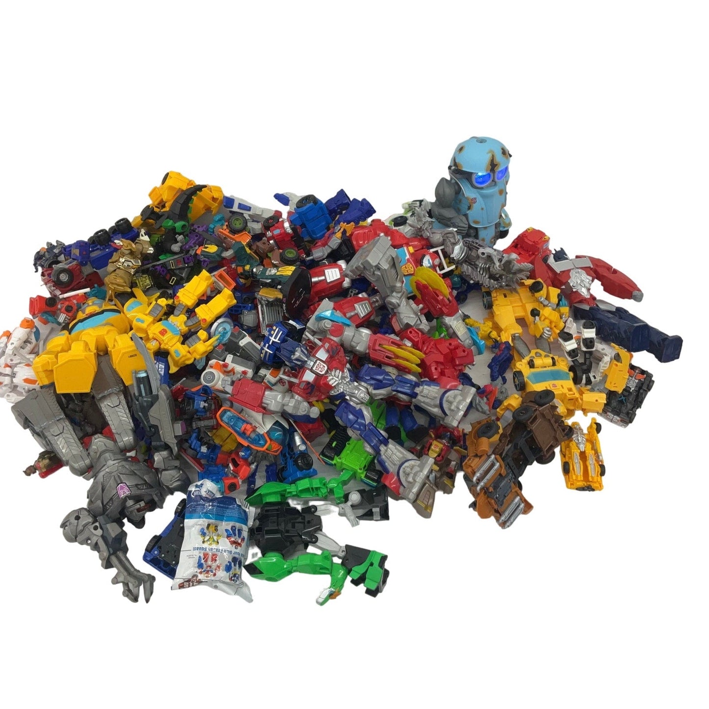 HUGE LOT 25 lbs Modern Transformers Optimus Prime Robots Preowned Action Figures - Warehouse Toys