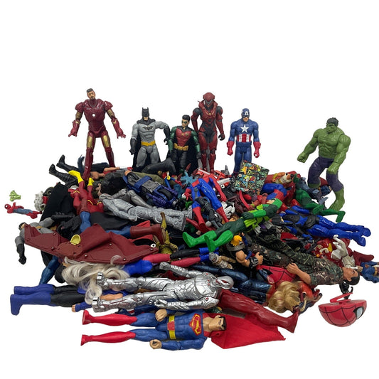 HUGE LOT 29 lbs Action Figures Super Hero Avengers Marvel DC Comics Batman Loose - Warehouse Toys