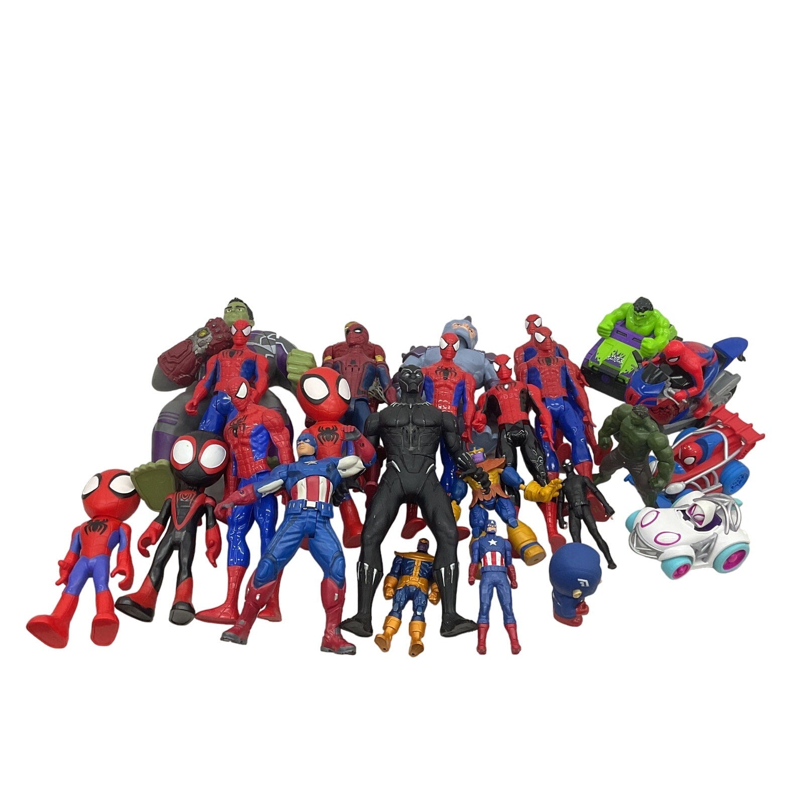 HUGE LOT 30 lbs Mixed Loose Action Figures Marvel Avengers Spiderman Gwen Used - Warehouse Toys