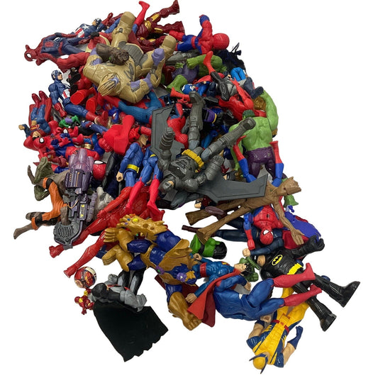 HUGE LOT 36 lbs! Mixed Marvel DC Comics Avengers Batman Spiderman Action Figures - Warehouse Toys