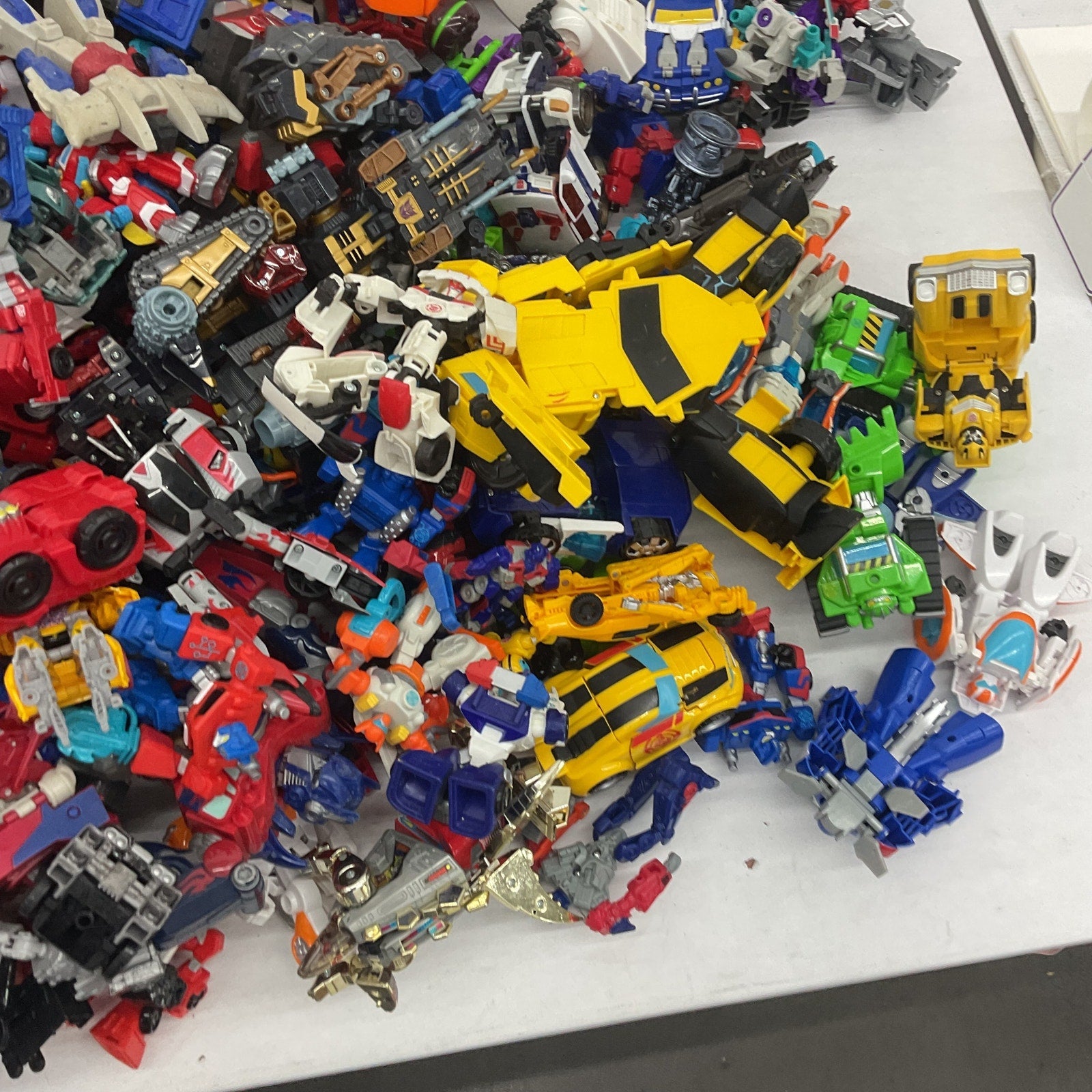 HUGE LOT 45 lbs Modern Transformers Optimus Prime Robots Action Figures Preowned - Warehouse Toys