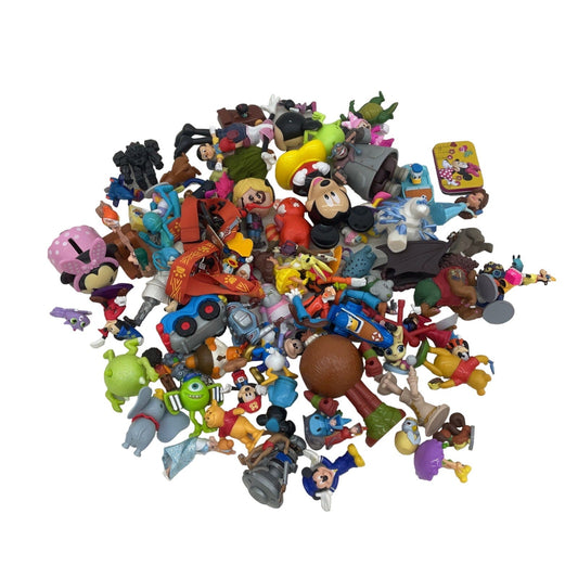 HUGE LOT 8 lbs Disney Character Toy Figures Cake Toppers Pixar Pooh Monsters Inc - Warehouse Toys