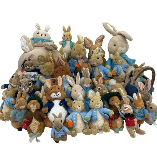 HUGE LOT 9+ lbs Beatrix Potter Peter Rabbit Character Plush Dolls Eden Easter - Warehouse Toys