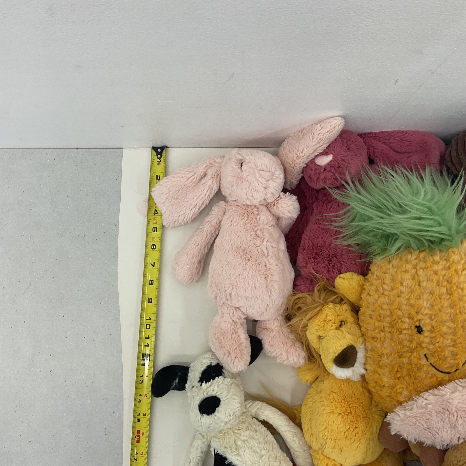 HUGE LOT Jellycat 18+ lbs Plush Character Dolls Stuffed Animals Duck Dog Cow - Warehouse Toys