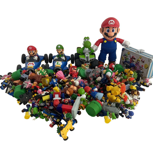 HUGE Nintendo 16 lbs LOT Super Mario Action Figure Toys Vehicles Mario Kart - Warehouse Toys