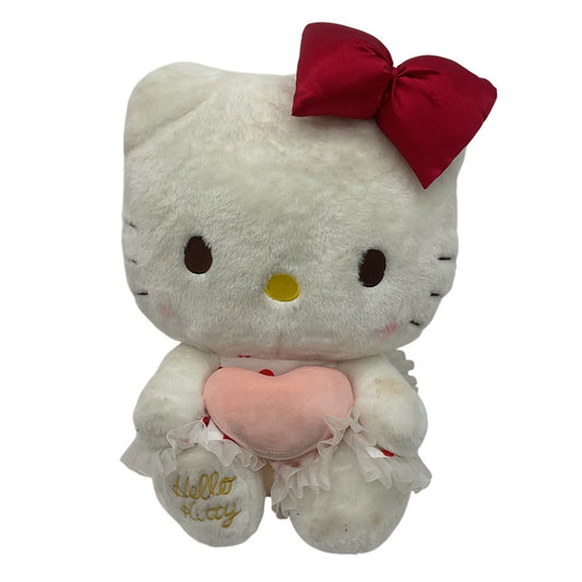 Jumbo Large Lissidoll Sanrio White Hello Kitty w/ Pink Heart Plush Doll Stuffed - Warehouse Toys